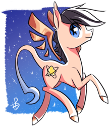 Size: 838x953 | Tagged: safe, artist:maltese101, oc, oc only, original species, pegasus, pony, augmented tail, crossover, danny phantom, male, ponified, solo, stallion, star pony