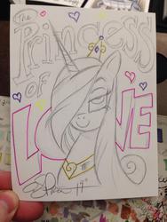 Size: 852x1136 | Tagged: safe, artist:andy price, princess cadance, g4, bedroom eyes, female, solo, traditional art