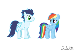 Size: 1024x681 | Tagged: safe, artist:rulette, rainbow dash, soarin', g4, female, male, ship:soarindash, shipping, straight