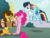 Size: 1024x778 | Tagged: dead source, safe, artist:jollyjoltik, cheese sandwich, pinkie pie, rainbow dash, soarin', g4, female, male, ship:cheesepie, ship:soarindash, shipping, straight