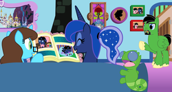 Size: 1600x857 | Tagged: safe, artist:evilfrenzy, princess luna, oc, g4