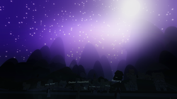 Size: 1920x1080 | Tagged: safe, oc, oc only, legends of equestria, moon, night, ponyville, purple, sky