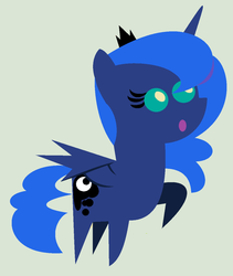 Size: 1024x1212 | Tagged: safe, artist:evilfrenzy, princess luna, g4, female, pointy ponies, raised hoof, simple background, solo