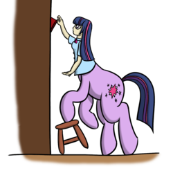 Size: 1200x1200 | Tagged: safe, artist:danieltoucan, twilight sparkle, centaur, g4, centaur twilight, clothes, equestria girls outfit, female, humanized, simple background, solo, transparent background, wat