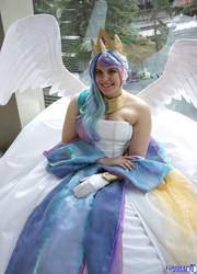 Size: 1477x2048 | Tagged: safe, artist:chochomaru, princess celestia, human, g4, cosplay, irl, irl human, photo, solo