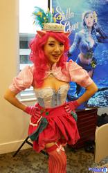 Size: 1276x2048 | Tagged: safe, artist:stella chuu, pinkie pie, human, g4, 2014, clothes, convention, cosplay, emerald city comic con, gloves, irl, irl human, photo, solo