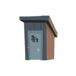 Size: 1000x1000 | Tagged: safe, artist:jonas9610, g4, the last roundup, background, no pony, outhouse, simple background, toilet, transparent background, vector
