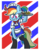 Size: 2304x2880 | Tagged: safe, artist:dahhez, rainbow dash, pony, semi-anthro, g4, abstract background, alternate hairstyle, bipedal, bowtie, clothes, female, food, hiding, high res, maid, ponytail, rainbow dash always dresses in style, sandwich, simple background, skirt, socks, solo, waitress, wingless