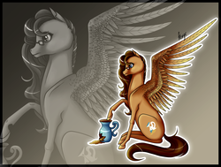 Size: 2250x1700 | Tagged: safe, artist:hengebellika, oc, oc only, pegasus, pony, art trade, female, mare, solo