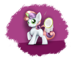 Size: 5020x4050 | Tagged: safe, artist:wreky, sweetie belle, pony, unicorn, g4, absurd resolution, female, magic, needlepoint, solo