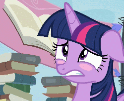 Size: 500x407 | Tagged: safe, edit, edited screencap, screencap, twilight sparkle, alicorn, pony, g4, season 4, trade ya!, animated, blushing, embarrassed, eyes closed, facehoof, female, floppy ears, frown, gritted teeth, loop, mare, solo, twilight sparkle (alicorn)