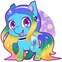 Size: 480x480 | Tagged: safe, artist:miss-glitter, oc, oc only, bat pony, pony, female, mare, solo