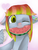 Size: 774x1032 | Tagged: safe, artist:facerenon, oc, oc only, oc:melon drop, earth pony, pony, female, piercing, solo, watermelon