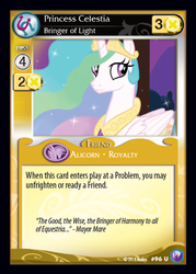 Size: 409x571 | Tagged: safe, enterplay, princess celestia, canterlot nights, g4, my little pony collectible card game, card, ccg, female, solo