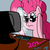 Size: 1000x1000 | Tagged: safe, artist:icebreak23, pinkie pie, g4, computer, female, solo, sunglasses