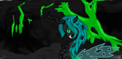 Size: 1176x576 | Tagged: safe, artist:thefullmetalfangirl, queen chrysalis, changeling, changeling queen, g4, female, solo