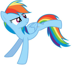 Size: 6621x6000 | Tagged: safe, artist:byteslice, rainbow dash, g4, my little pony: friendship is magic, trade ya!, absurd resolution, female, kicking, simple background, solo, transparent background, vector