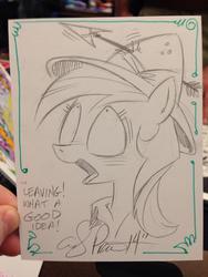 Size: 852x1136 | Tagged: safe, artist:andy price, daring do, g4, arrow, female, solo, traditional art