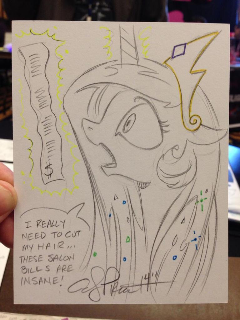 605034 Safe Artist Andypriceart Princess Celestia G4 Bill