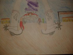 Size: 512x384 | Tagged: safe, artist:wolfiegal111, rarity, oc, oc:tom the crab, human, g4, humanized, showdown, western