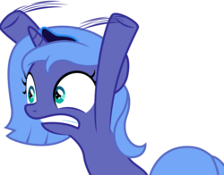 Size: 5000x3918 | Tagged: safe, artist:ex-machinart, princess luna, g4, female, filly, flailing, simple background, solo, transparent background, vector, woona