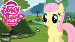 Size: 1272x714 | Tagged: safe, artist:tiarawhy, fluttershy, pegasus, pony, g4, april fools, explicit source, fan game, female, flash, game, mare, show accurate, solo, swf