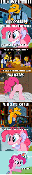 Size: 501x2692 | Tagged: safe, pinkie pie, rainbow dash, g4, animated, barney gumble, butt, comic, disembodied butt, female, male, modular, moe, moe syzlak, phone, plot, prank call, the simpsons, twist ending