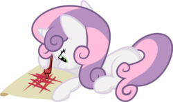 Size: 1161x687 | Tagged: safe, artist:ex-machinart, sweetie belle, pony, unicorn, g4, crayon, drawing, female, filly, foal, simple background, solo, transparent background, vector