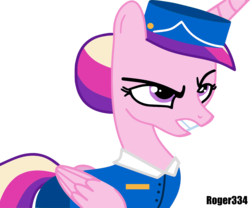 Size: 1210x1006 | Tagged: safe, artist:roger334, princess cadance, g4, classy, female, flight attendant, ponyscape, simple background, solo, transparent background, vector