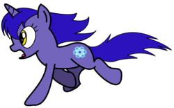 Size: 766x477 | Tagged: safe, artist:charactercreationist, oc, oc only, pony, unicorn, canter, open mouth, running, solo
