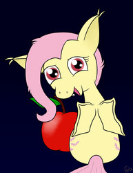 Size: 1280x1654 | Tagged: safe, artist:fortes-feather, fluttershy, g4, female, flutterbat, solo