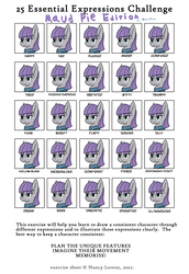 Size: 2364x3428 | Tagged: safe, artist:metalaura, maud pie, earth pony, pony, g4, 25 expressions, art challenge, chart, expression, expressions, facial expressions, female, high res, mare, maud being maud, solo