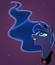 Size: 488x583 | Tagged: safe, artist:oneeyedsheep, princess luna, pony, g4, female, happy, legitimately amazing mspaint, looking up, ms paint, open mouth, smiling, solo