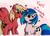 Size: 1024x744 | Tagged: safe, artist:omnitoast, dj pon-3, vinyl scratch, oc, oc:quickshots, pegasus, pony, unicorn, g4, blushing, canon x oc, female, looking at each other, love, male, mare, pegasus oc