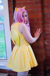 Size: 1360x2048 | Tagged: safe, artist:koi-ishly, fluttershy, human, g4, anime usa, cosplay, irl, irl human, photo, solo