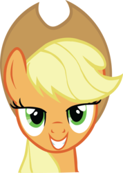 Size: 2461x3464 | Tagged: safe, artist:dejiko07, applejack, earth pony, pony, g4, trade ya!, bedroom eyes, female, high res, looking at you, mare, portrait, simple background, smiling, solo, transparent background, vector