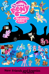 Size: 2920x4408 | Tagged: safe, angel bunny, applejack, derpy hooves, diamond tiara, doctor whooves, fluttershy, pinkie pie, princess cadance, princess celestia, princess luna, rainbow dash, rarity, spike, time turner, twilight sparkle, alicorn, dragon, earth pony, pegasus, pony, unicorn, g3, g4, 1000 hours in ms paint, blue background, bubsy, cover, crossover, cynder, don't hug me i'm scared, dragoness, eva, female, filly, firestar, foal, getting real tired of your shit princess ava, green puppet, harry (dhmis), k.k. slider, lego, logo, male, mane six, manny reginald, mare, mass crossover, ms paint, notepad (dhmis), pinkamena diane pie, princess ava, puppy in my pocket, red puppet, robin crowe, sagwa, sagwa the chinese siamese cat, simple background, spyro the dragon, spyro the dragon (series), strudel, the legend of spyro, the lego movie, tony the talking clock, unicorn twilight, unikitty, yellow puppet, zoe trent