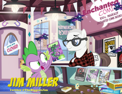 Size: 900x695 | Tagged: safe, artist:pixelkitties, mane-iac, mare do well, spike, dragon, pony, g4, comic, comic book, dice, fantastic four, garbage day, jim miller, parody, parody comic, pixelkitties' brilliant autograph media artwork, ponified, silent night deadly night, written equestrian