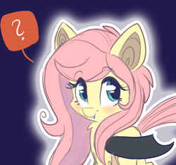 Size: 1280x1200 | Tagged: safe, artist:indiefoxtail, fluttershy, bat pony, pony, g4, askbattyshy, female, flutterbat, solo, tumblr