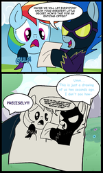 Size: 571x949 | Tagged: safe, artist:madmax, nightshade, rainbow dash, g4, clothes, costume, dash's little secret, exploitable meme, inception, looped, meme, recursion, shadowbolts, shadowbolts costume