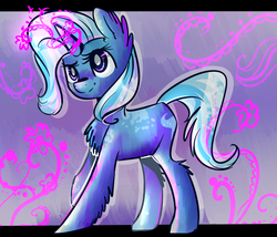 Size: 3500x3000 | Tagged: dead source, safe, artist:bonbrony, trixie, pony, unicorn, g4, female, high res, letterboxing, magic, mare, solo