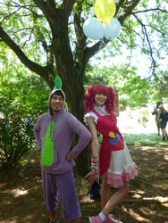 Size: 3456x4608 | Tagged: safe, pinkie pie, spike, human, g4, cosplay, irl, irl human, photo