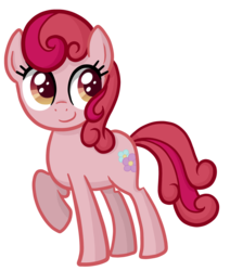 Size: 1584x1872 | Tagged: safe, artist:thecheeseburger, posey petals, earth pony, pony, g4, trade ya!, background pony, female, mare, raised hoof, simple background, solo, transparent background