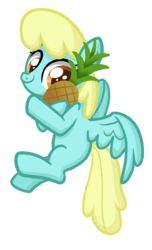 Size: 1224x2016 | Tagged: safe, artist:thecheeseburger, sassaflash, g4, pineapple, solo, that pony sure does love pineapples