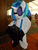 Size: 3456x4608 | Tagged: safe, artist:eframtrabbit, dj pon-3, vinyl scratch, human, g4, connecticon, cosplay, day, disc jockey, fursuit, irl, irl human, photo, turntable