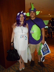 Size: 3456x4608 | Tagged: artist needed, safe, rarity, spike, human, g4, 2013, animenext, convention, cosplay, irl, irl human, photo