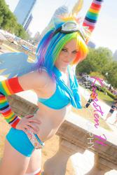 Size: 640x960 | Tagged: safe, artist:electrokittenz, rainbow dash, human, cosplay, goggles, indy pride festival, irl, irl human, photo, solo