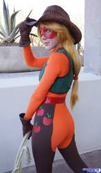 Size: 1204x2048 | Tagged: safe, artist:nyunyucosplay, applejack, human, g4, cosplay, irl, irl human, photo, solo