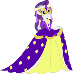 Size: 6410x6500 | Tagged: safe, artist:theshadowstone, rarity, equestria girls, g4, shake your tail, absurd resolution, clothes, dress, female, mask, simple background, solo, transparent background, vector