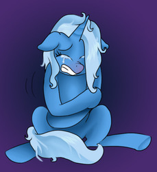 Size: 500x545 | Tagged: safe, artist:susiebeeca, trixie, pony, unicorn, g4, crying, female, mare, messy mane, solo